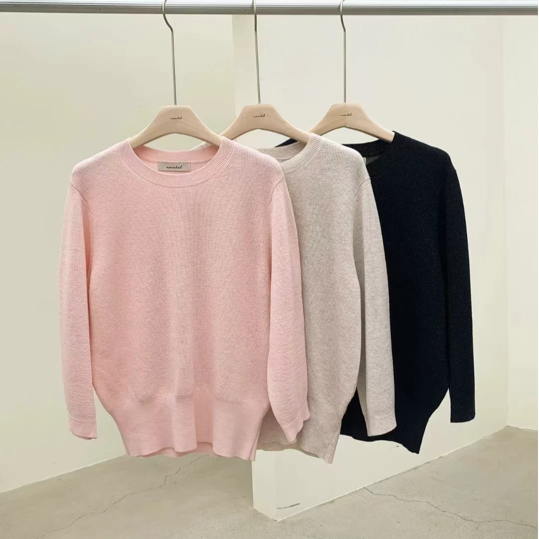 韩国正品春季新款薄七分袖针织衫