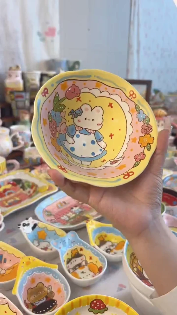 杯子陶景德镇手绘微瑕处理