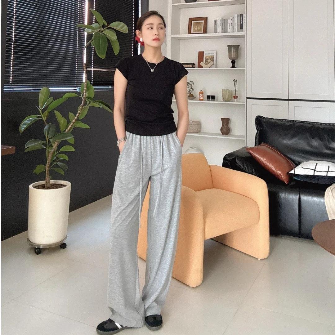 【丽姐女装】长款果冻裤  夏季Q弹透气亲肤凉感百搭卫裤K0365