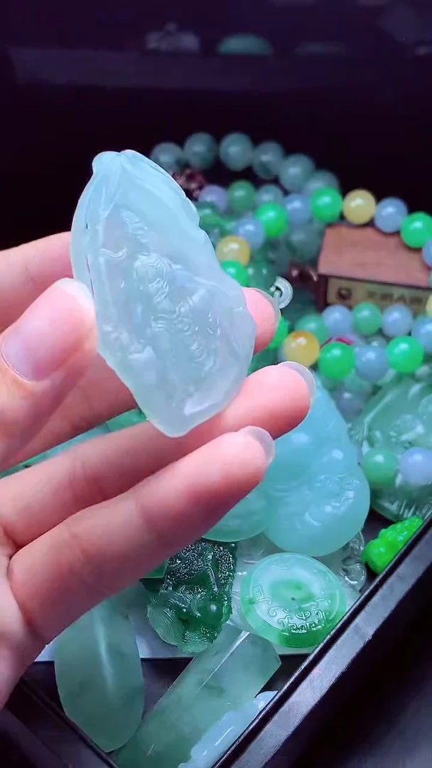 定制翡翠未镶嵌纯*#翡翠毛货定制