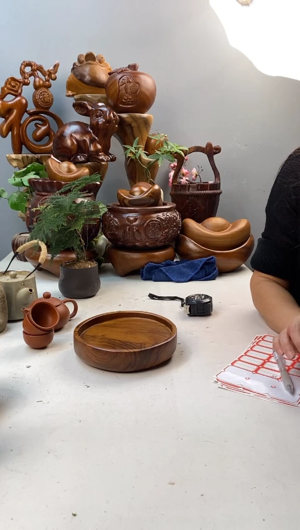 香樟木A26原木香樟木石榴盆20/20/8