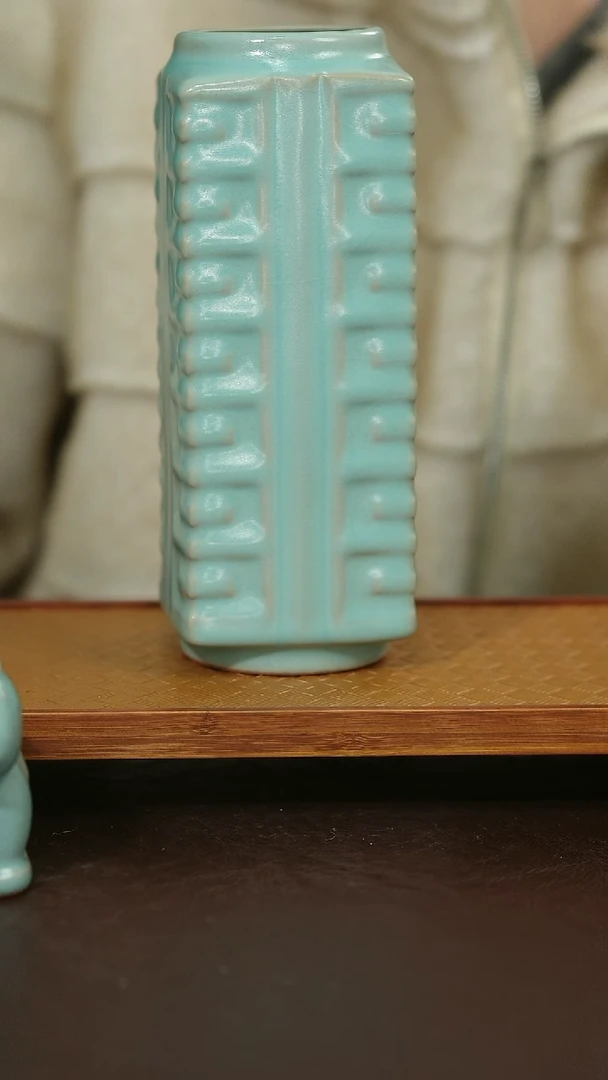 摆件瓷原矿原釉汝宋汝瓷 毛笔筒