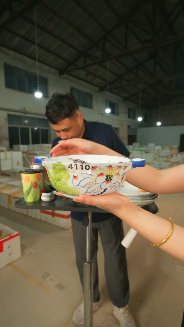 陶瓷景德镇高温釉下手绘陶瓷