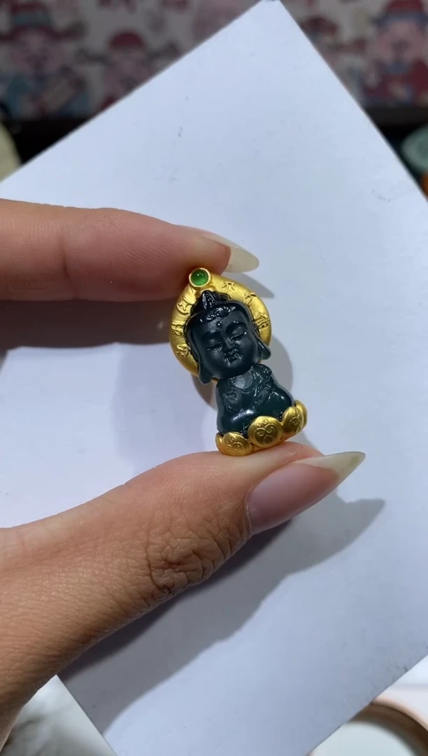 【闪购商品】翡翠颈饰未镶嵌大势至宝宝佛