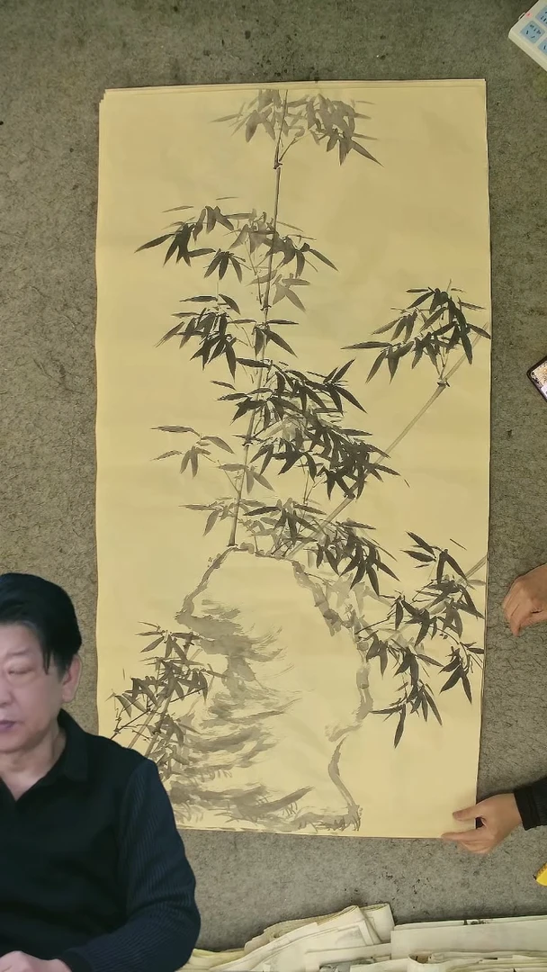 国画四尺整张  墨竹  69*138cm