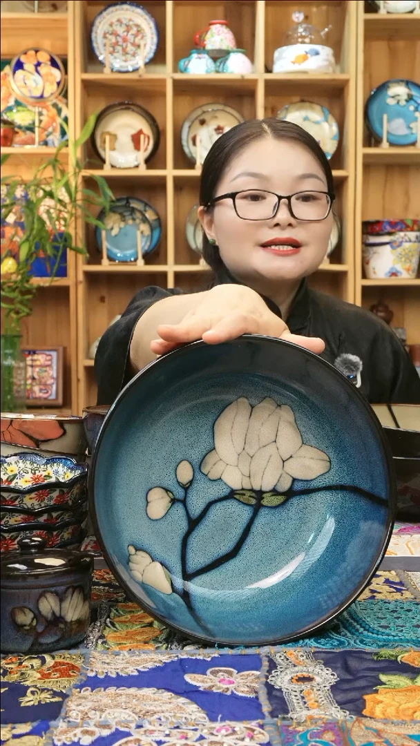 瓷片小可高温瓷餐具汤碗1只