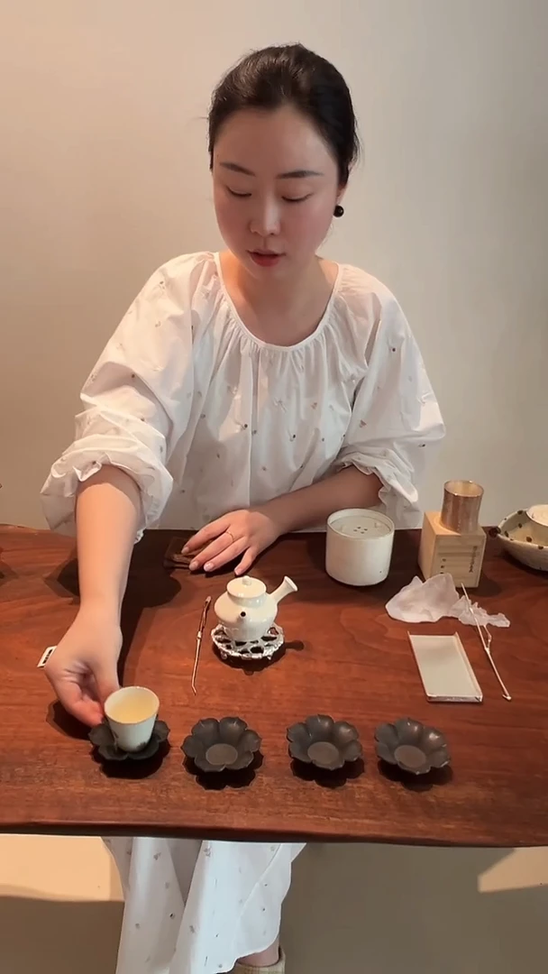 茶道摆件0000作者莲花宝座花盘一套8506