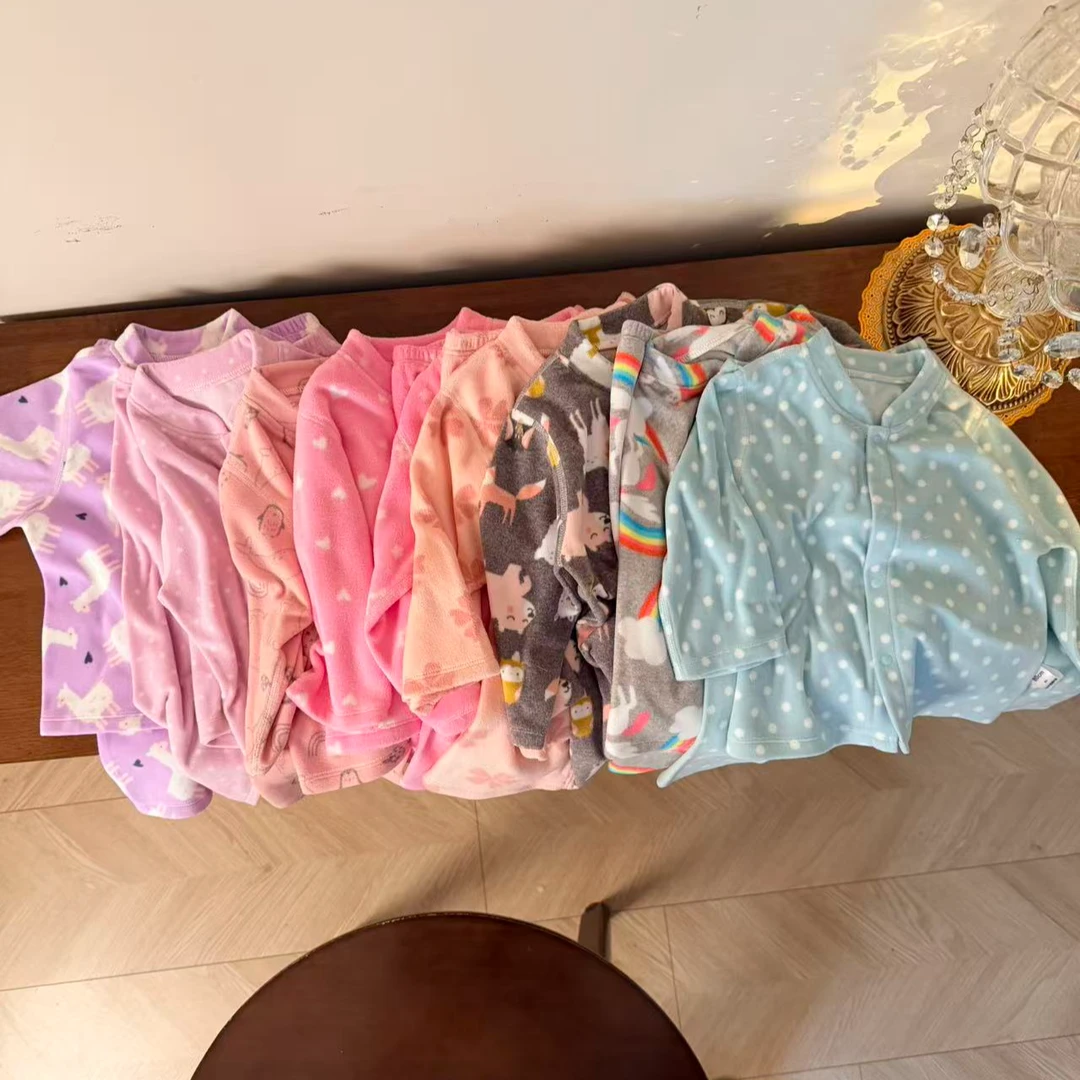 【满印双针摇粒绒】家居服套装女童男童