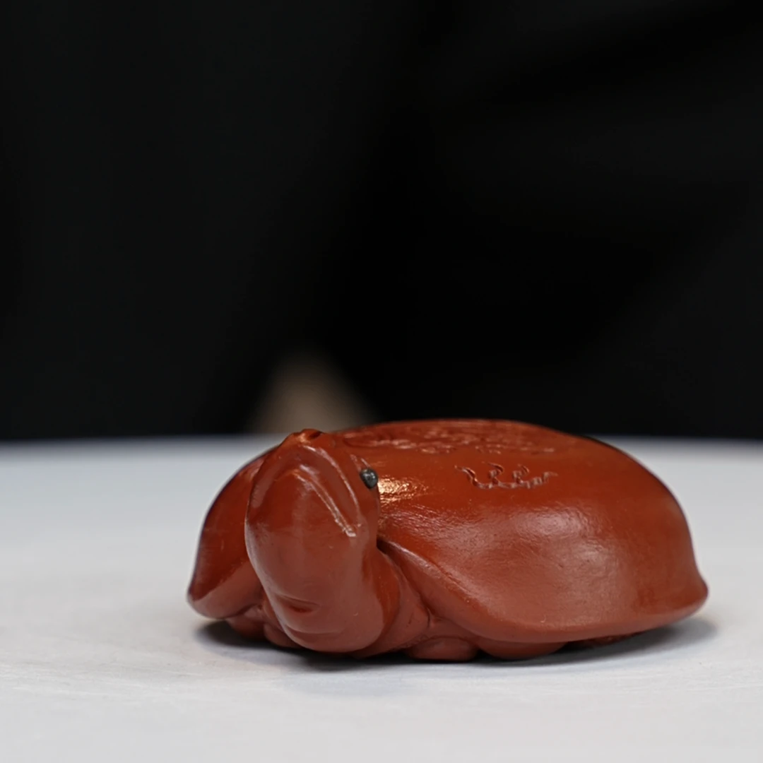 当代  宜兴朱泥如意龟茶宠