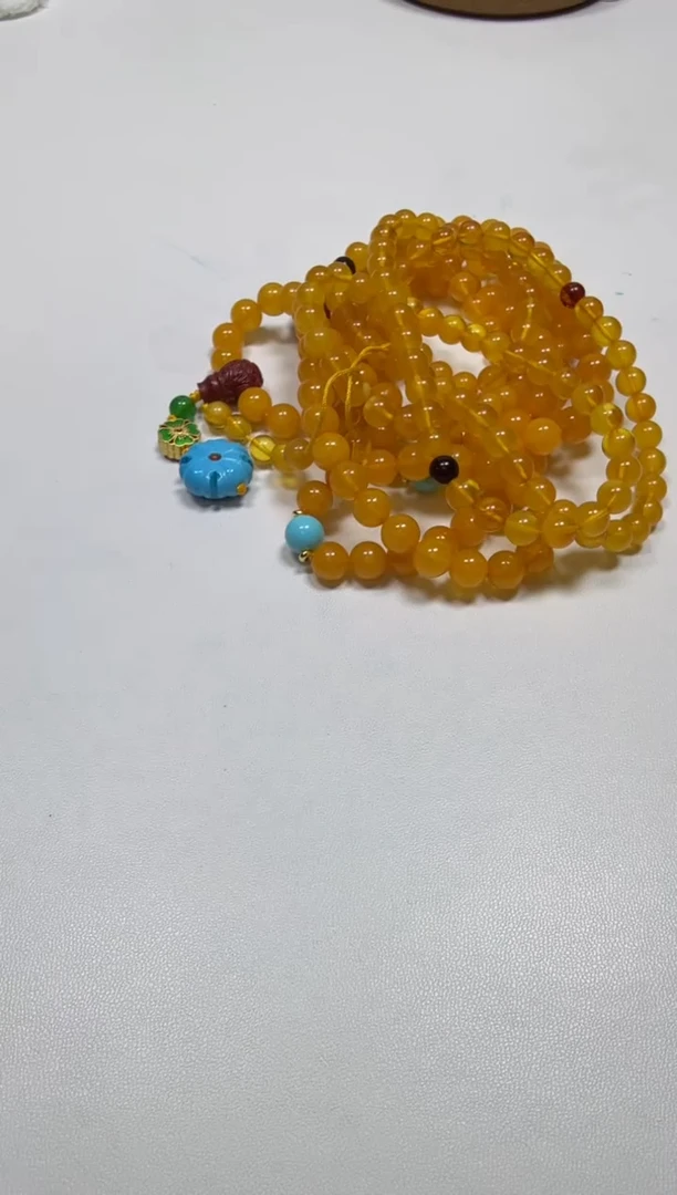蜜蜡颈饰未镶嵌蜜蜡圆珠
