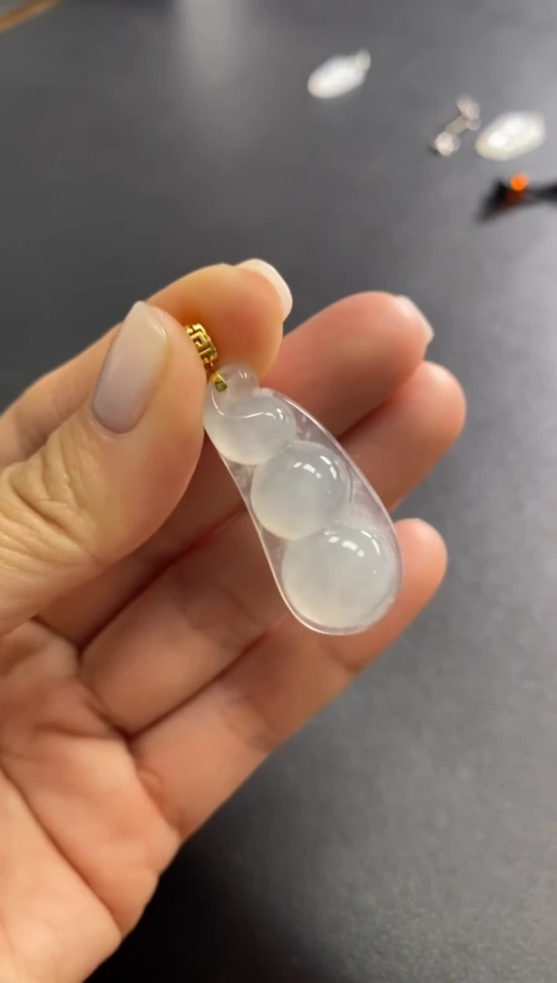 【闪购商品】翡翠颈饰18K金镶嵌不退不换 无鉴赏期