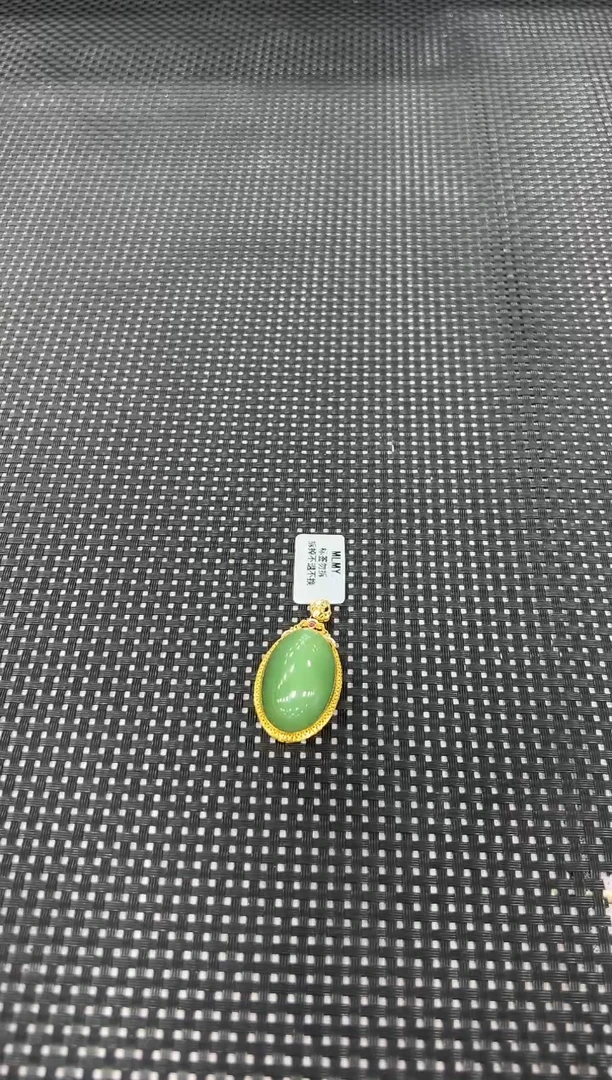 和田玉18K金镶嵌颈饰（多样性发一件）0793
