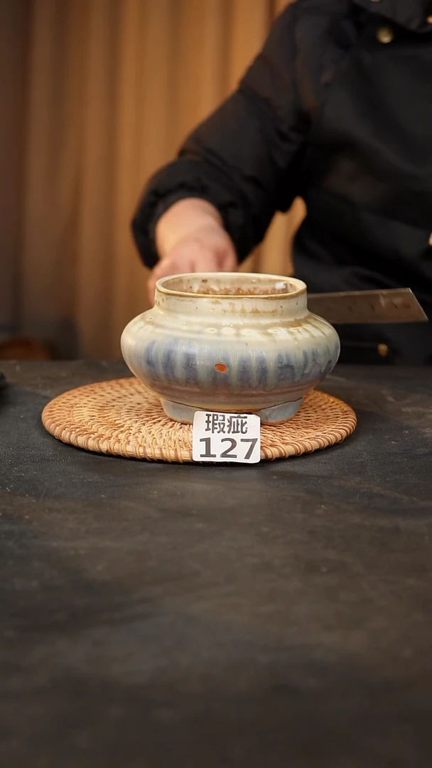 【闪购商品】瓷片127泥泥手工花盆口高