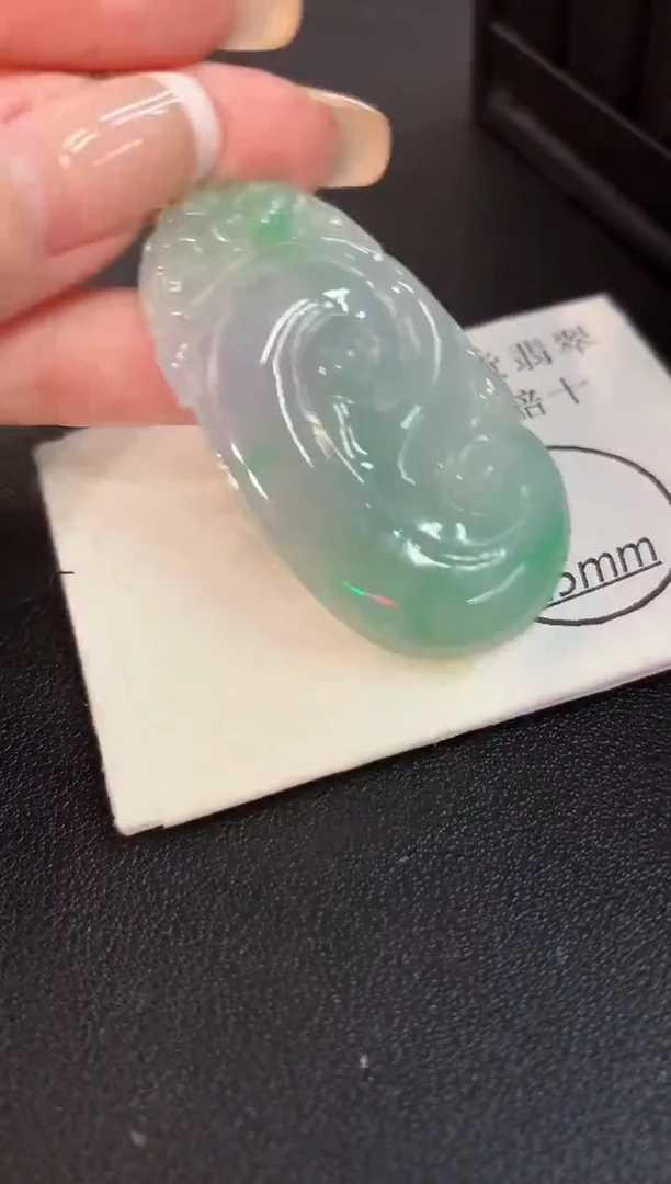 吊坠(不含链)18K金镶嵌翡翠 缅料A货/支持复检/一件