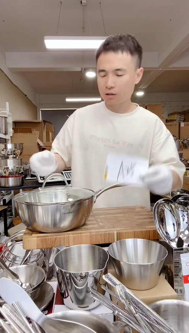 不锈钢A25 微瑕卓德铭24cm雪平锅