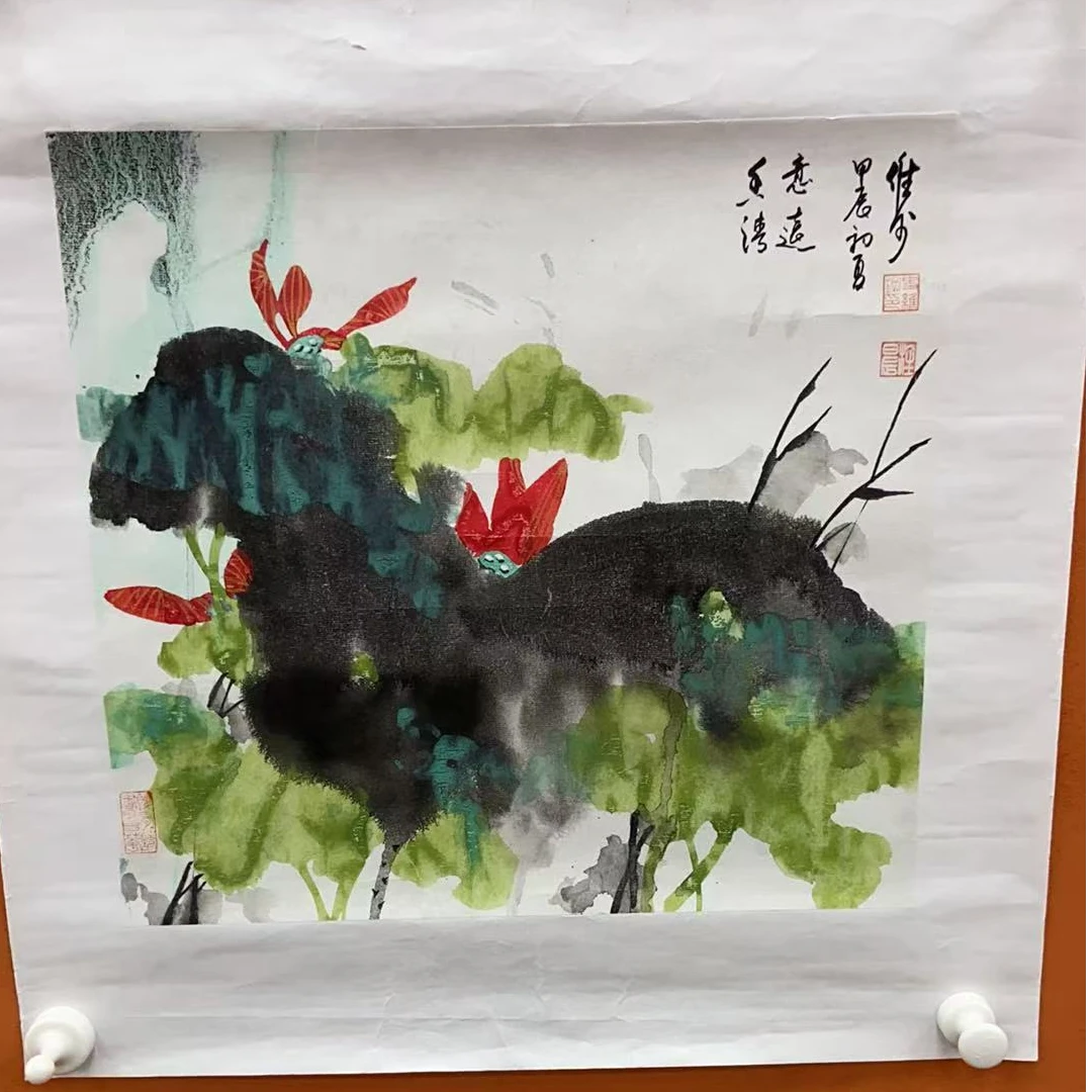 史维钢老师亲笔手绘山水画意香