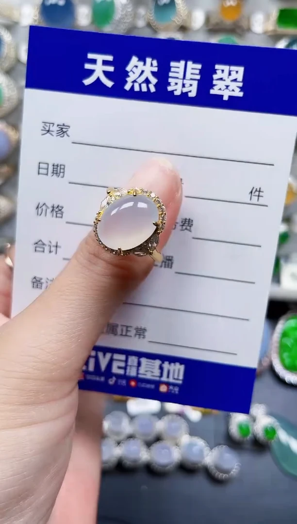 银S925镶嵌戒指翡翠358