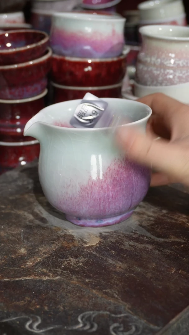 摆件陶精品窑变钧瓷茶器