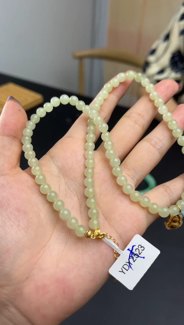 和田玉银S925镶嵌手链珠链