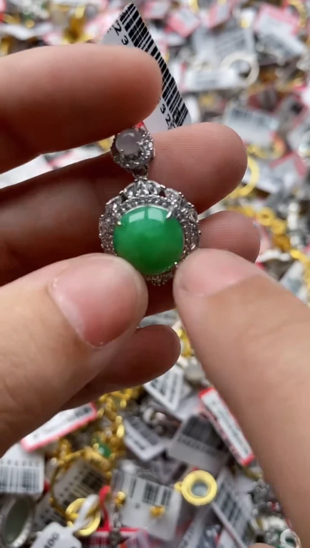 【闪购商品】翡翠戒指银S925镶嵌22222---10