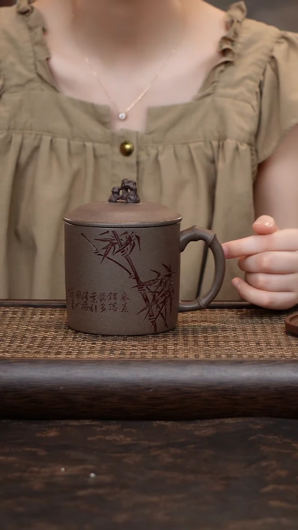 茶杯紫砂太湖石青段