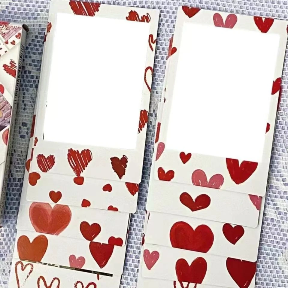拍立得爱心彩边相纸可单张打印个人爱豆照片先拍先打现场看效果图