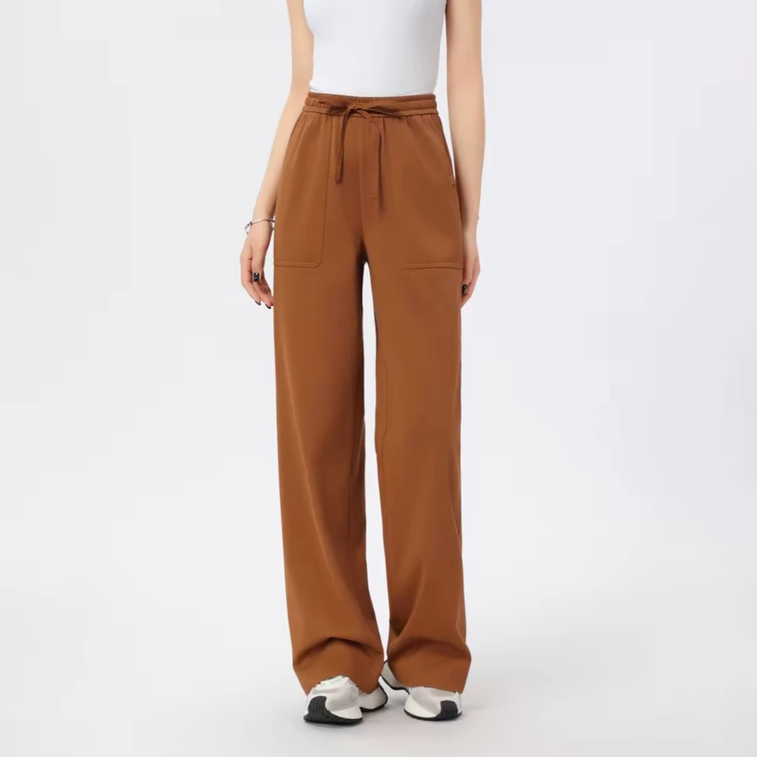 AMASS/阿玛施新款显瘦休闲阔腿裤宽松简约长裤百搭直筒裤5100386