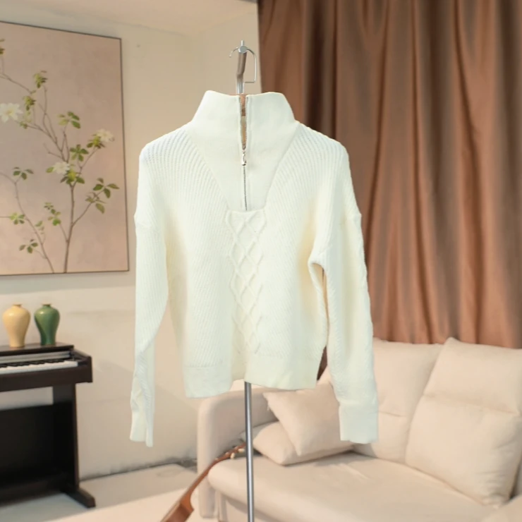G153 半拉链高领百搭毛衣女 43XC31