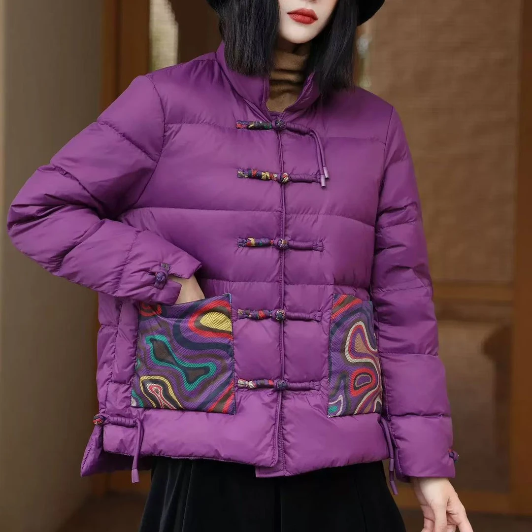 新中式女装盘扣民族风羽羽复古中国风