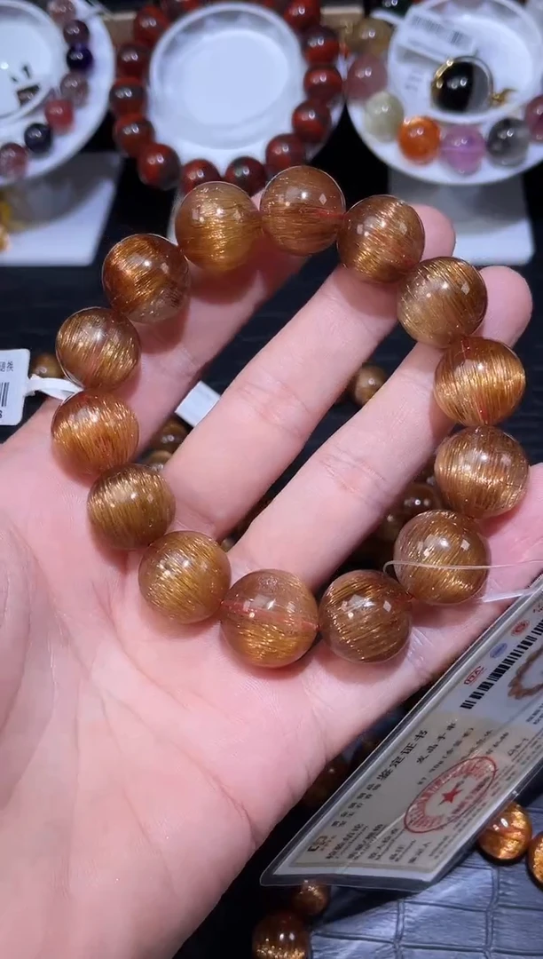 未镶嵌手链水晶用****4铜发晶单圈手链A16