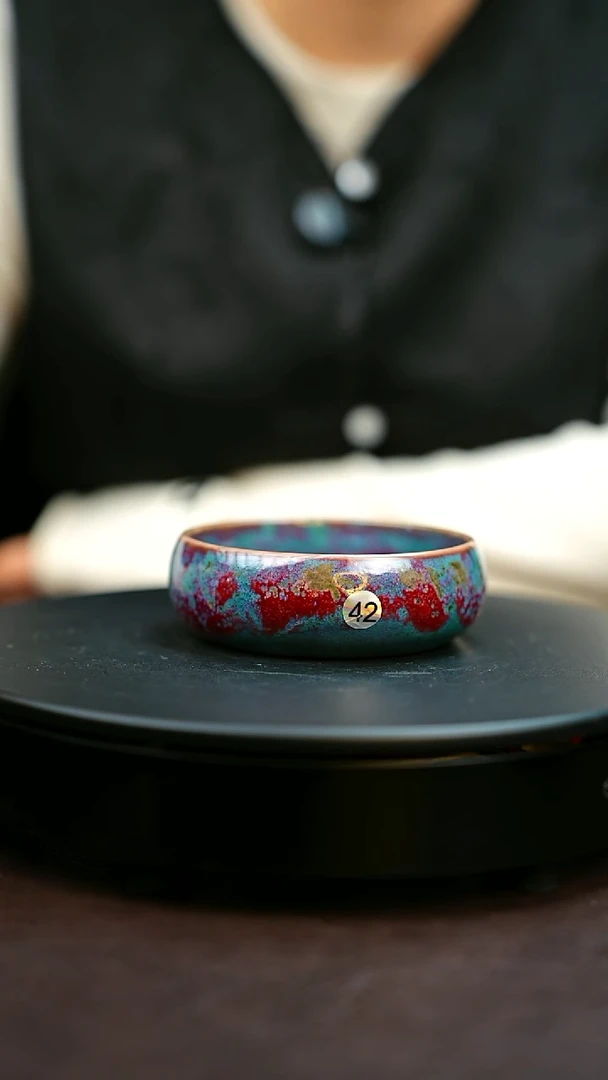 42#原矿钧瓷炉钧釉普洱杯