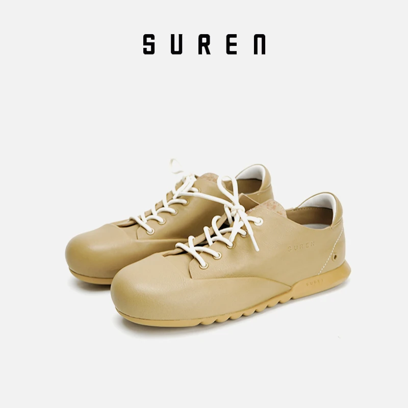 素人女士轻奢老钱风专柜真皮百搭休闲女鞋舒适英伦德训欧包鞋247