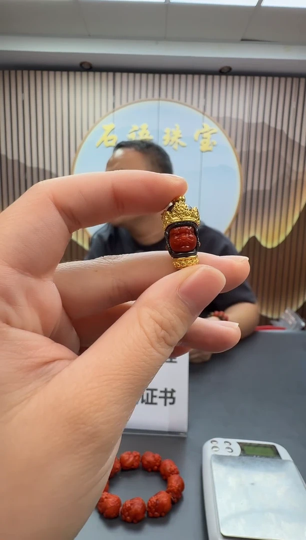 银S925镶嵌雕刻南红玛瑙017ZB1204产品一个