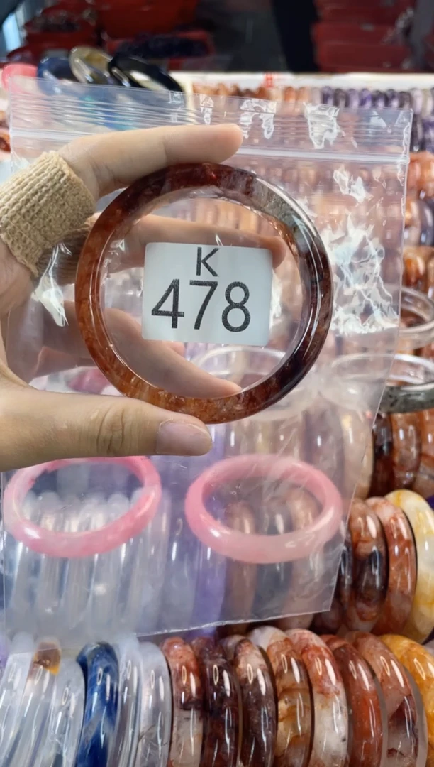 水晶手镯（圆镯）未镶嵌478-60+