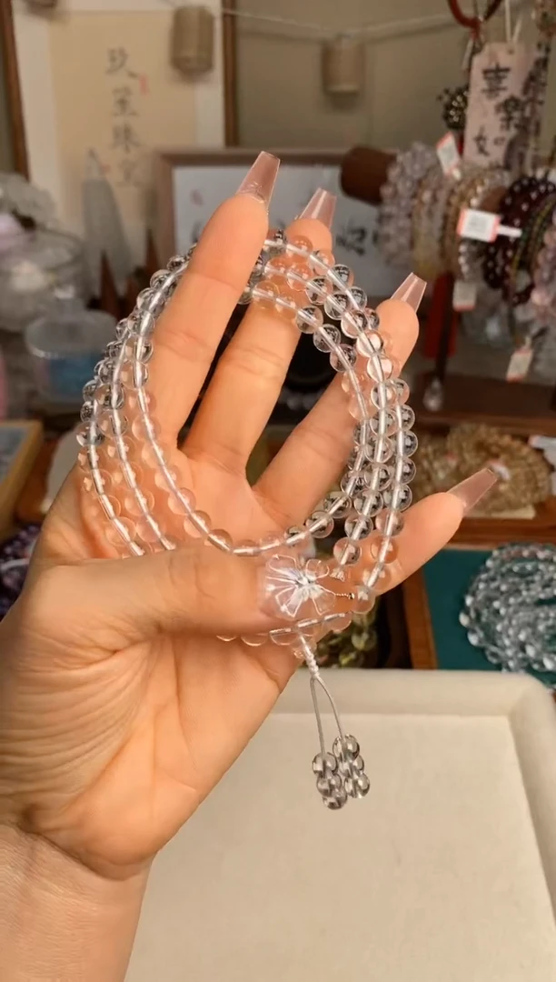 【闪购商品】水晶手串未镶嵌双A 6m白水晶108