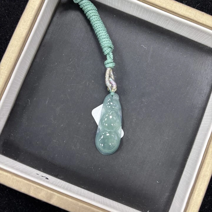 翡翠A货危小豆子吊坠（拍一个发一个多样性发货）27*14*3-561255