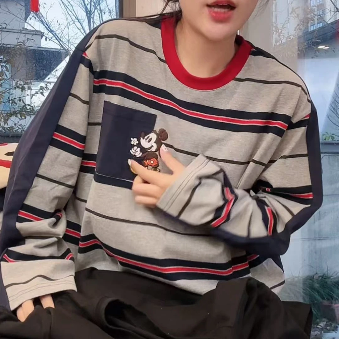 【口袋小米】长袖休闲百搭百搭圆领时尚情侣