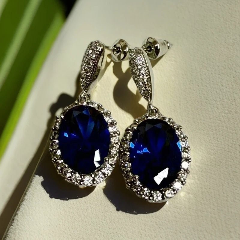 蓝耳钉耳坠款椭圆白底款——————高货