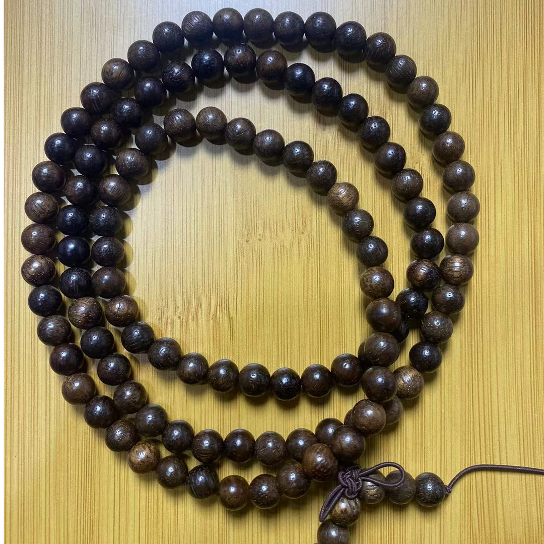 T52 黑油檀香0.8cm长串