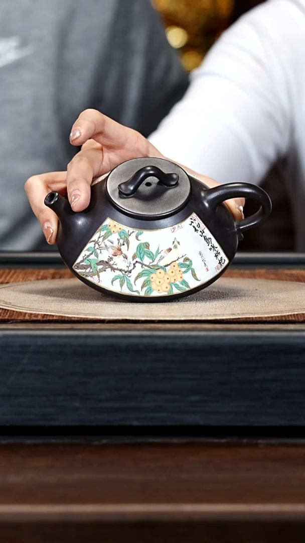 宜兴紫砂PHJ  绿泥 韵瓢 400cc