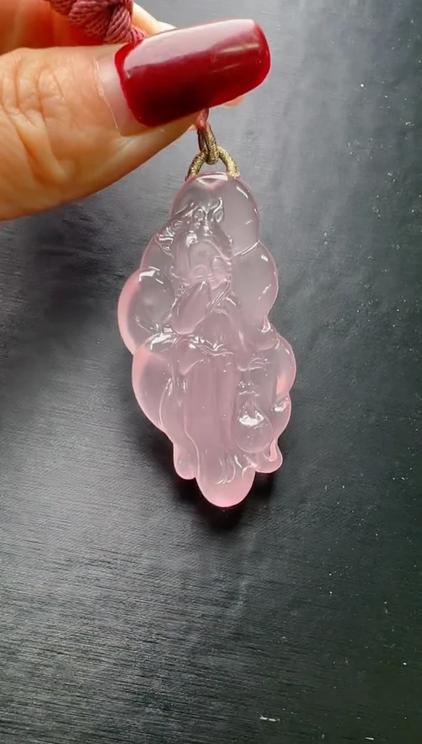 【闪购商品】水晶吊坠未镶嵌粉水晶狐仙吊坠 JP38590