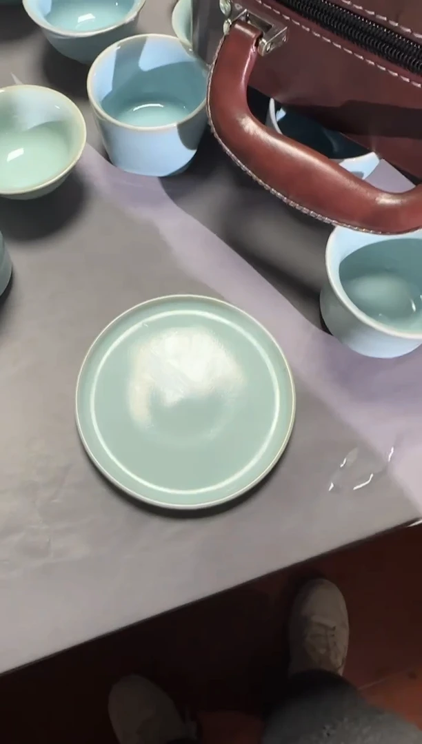 汝瓷平顶山汝瓷产品   天青杯垫