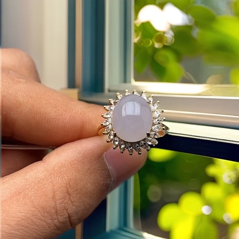 缅甸天然A货翡翠戒指