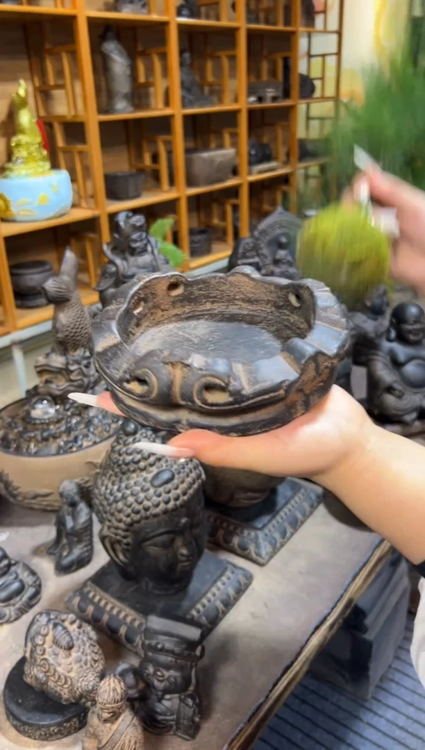 陶土【火山泥】金箍坛底座