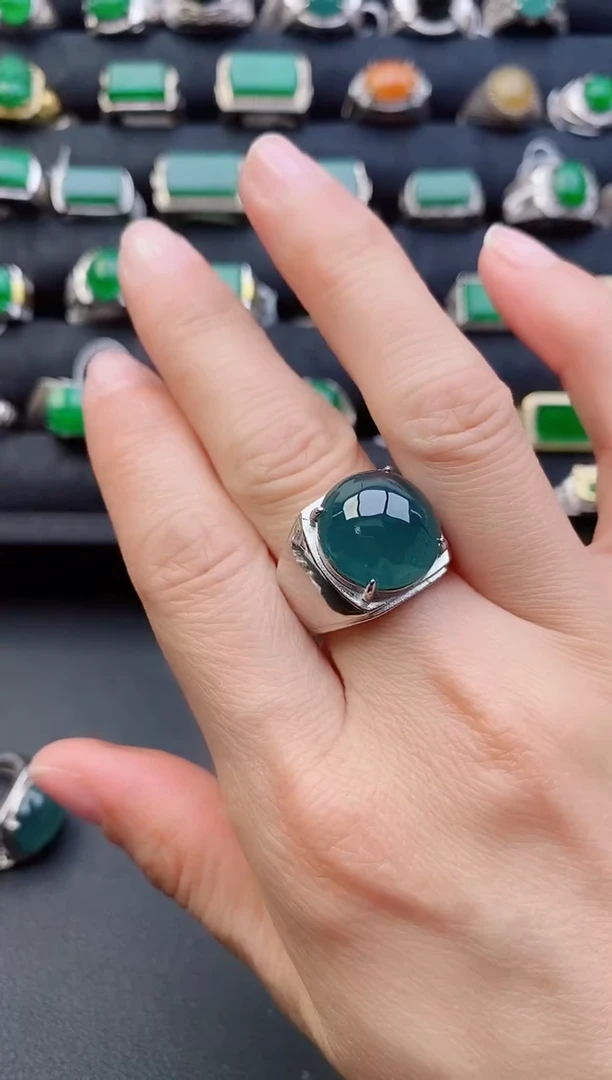 【闪购商品】翡翠戒指银S925镶嵌1111111111
