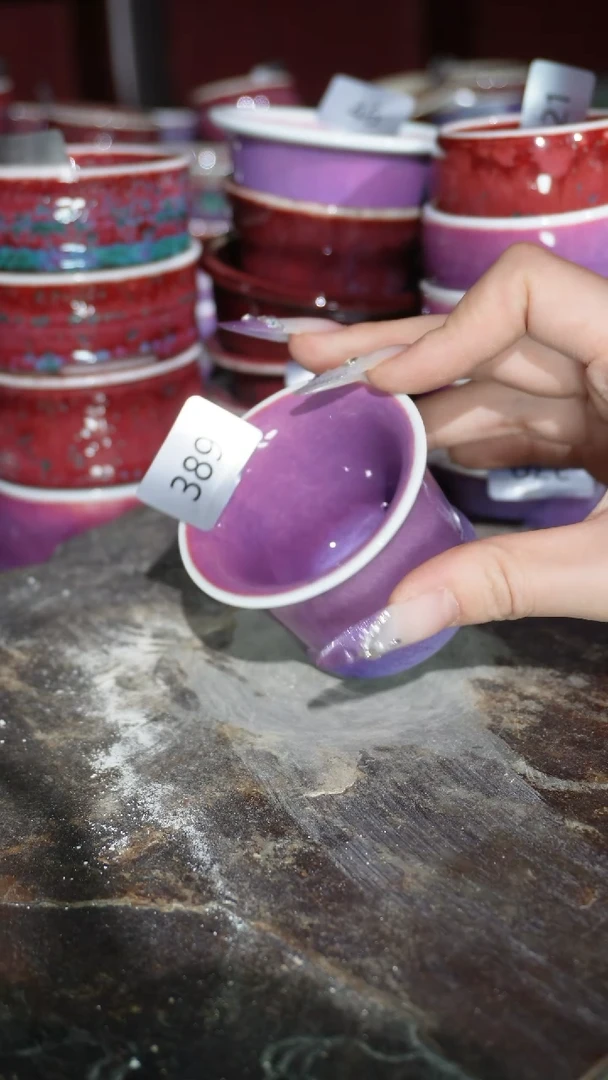 摆件陶精品窑变钧瓷茶器