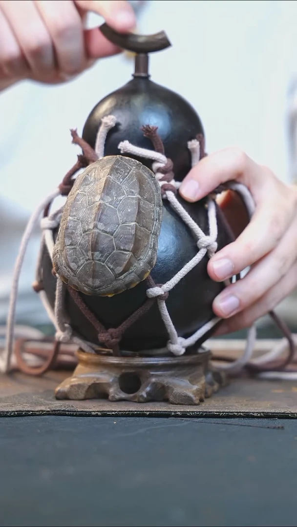 【闪购商品】RU144大漆酒葫芦不包手串及旋转底座