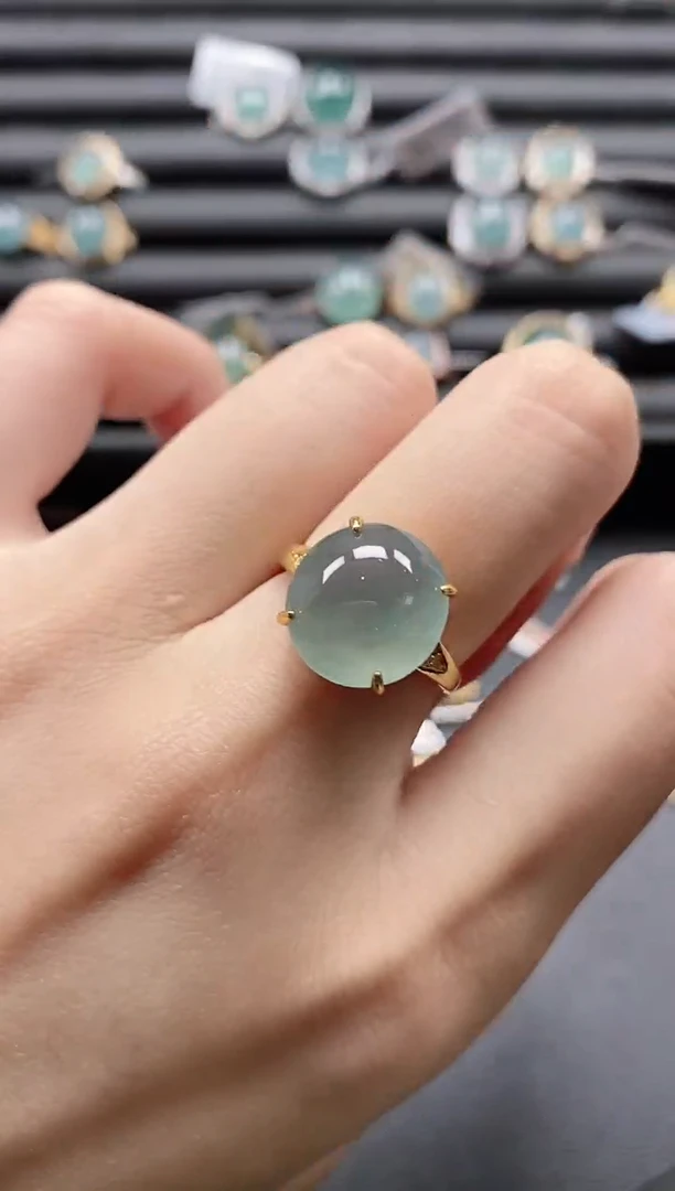【闪购商品】翡翠戒指银S925镶嵌1111