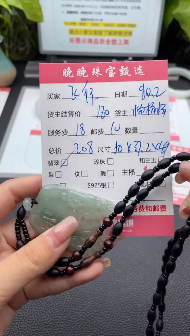 颈饰未镶嵌翡翠飞**式吊坠