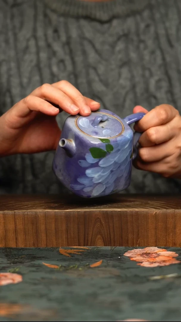 杯釉下彩手工手绘同款陶器